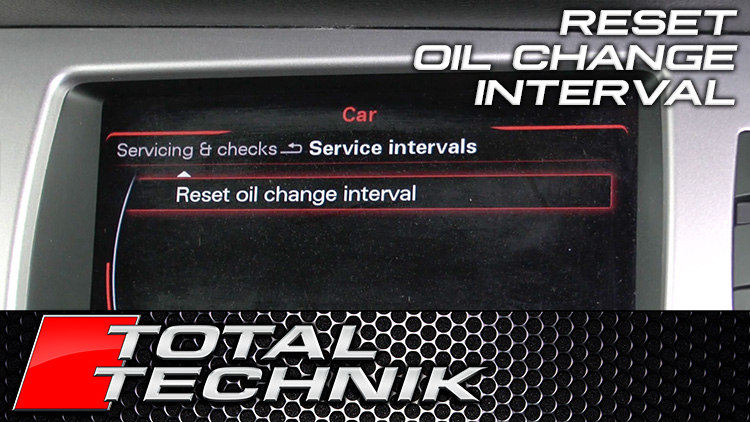 Audi Q7 How to Reset Oil Change Interval (Service) Indicator