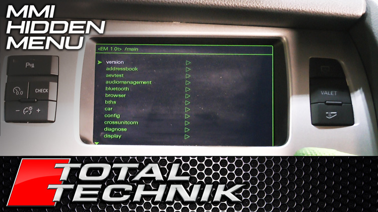 How to Access MMI HIDDEN Green Menu Audi VW