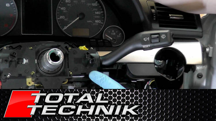 How to Remove Windscreen Wiper Stalk Switch - Audi A4 S4 RS4 - B6 B7 - 2001-2008