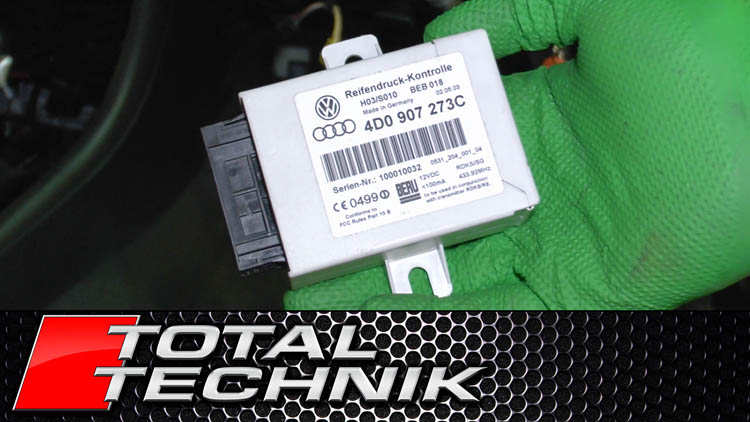 Location of Tyre Pressure Monitor ECU - Audi A6 S6 RS6 - C5 - 1997-2005